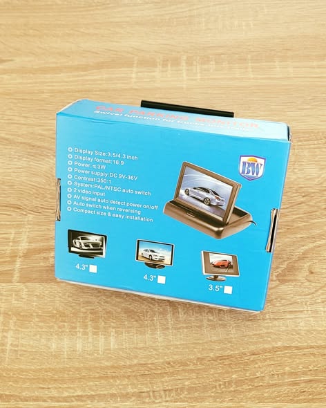 BW 4.3" TFT LCD Car Reverse Parking Monitor