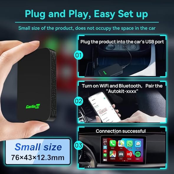 Carlinkit 5.0 2Air – Wireless CarPlay & Android Auto Adapter